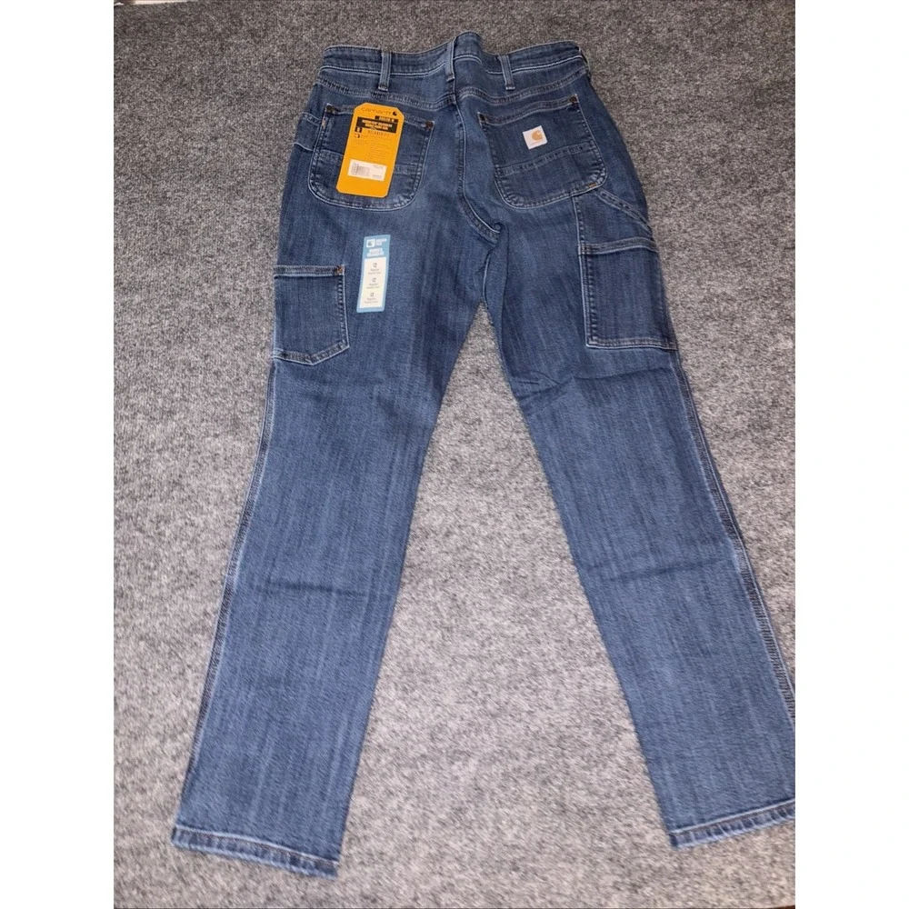 Carhartt Rugged Flex Relaxed Fit Double-Front Jean Size 12 Regular BD5110-W - Picture 4 of 13